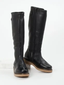 Werner – kniehohe Stiefel aus Kalbleder schwarz