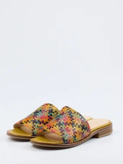 Werner – Pantolette aus Flechtleder multicolor