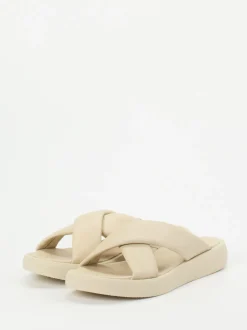 Werner – Pantolette aus Kalbleder in Beige