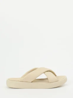 Werner – Pantolette aus Kalbleder in Beige