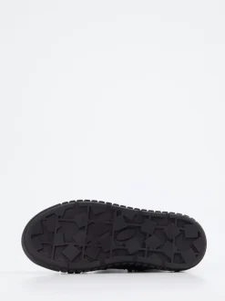 Werner – Plateau-Stiefelette aus Leder Schwarz