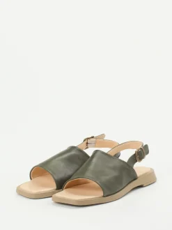 Werner – Sandalen aus Kalbleder in Olivgrün
