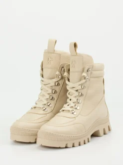 Werner – Schnürboots aus Kalbleder in Beige