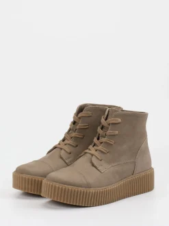 Werner – Schnürboots aus Nubukleder in Taupe