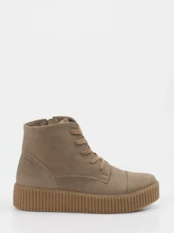 Werner – Schnürboots aus Nubukleder in Taupe