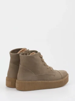 Werner – Schnürboots aus Nubukleder in Taupe