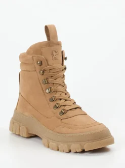 Werner – Schnürboots aus Nubukleder in Beige