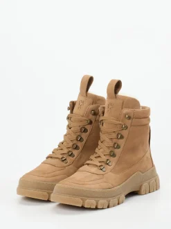 Werner – Schnürboots aus Nubukleder in Beige