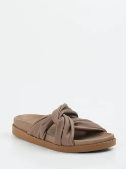 Werner – Slides aus Kalbleder in Taupe
