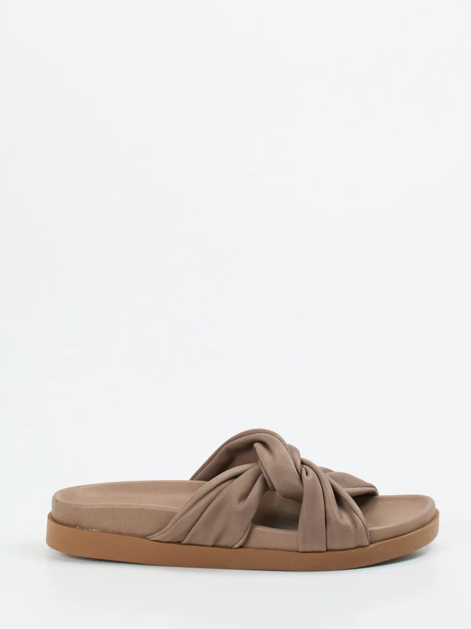 Werner – Slides aus Kalbleder in Taupe