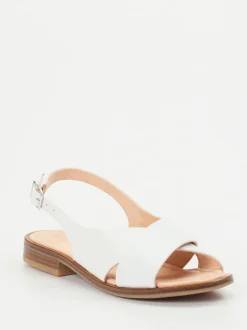 Werner – Slingback-Sandale aus Kalbleder Weiß