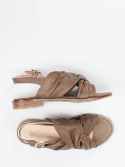 Werner – Slingback-Sandale aus Kalbleder braun