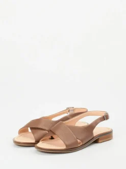 Werner – Slingback-Sandale aus Kalbleder Braun