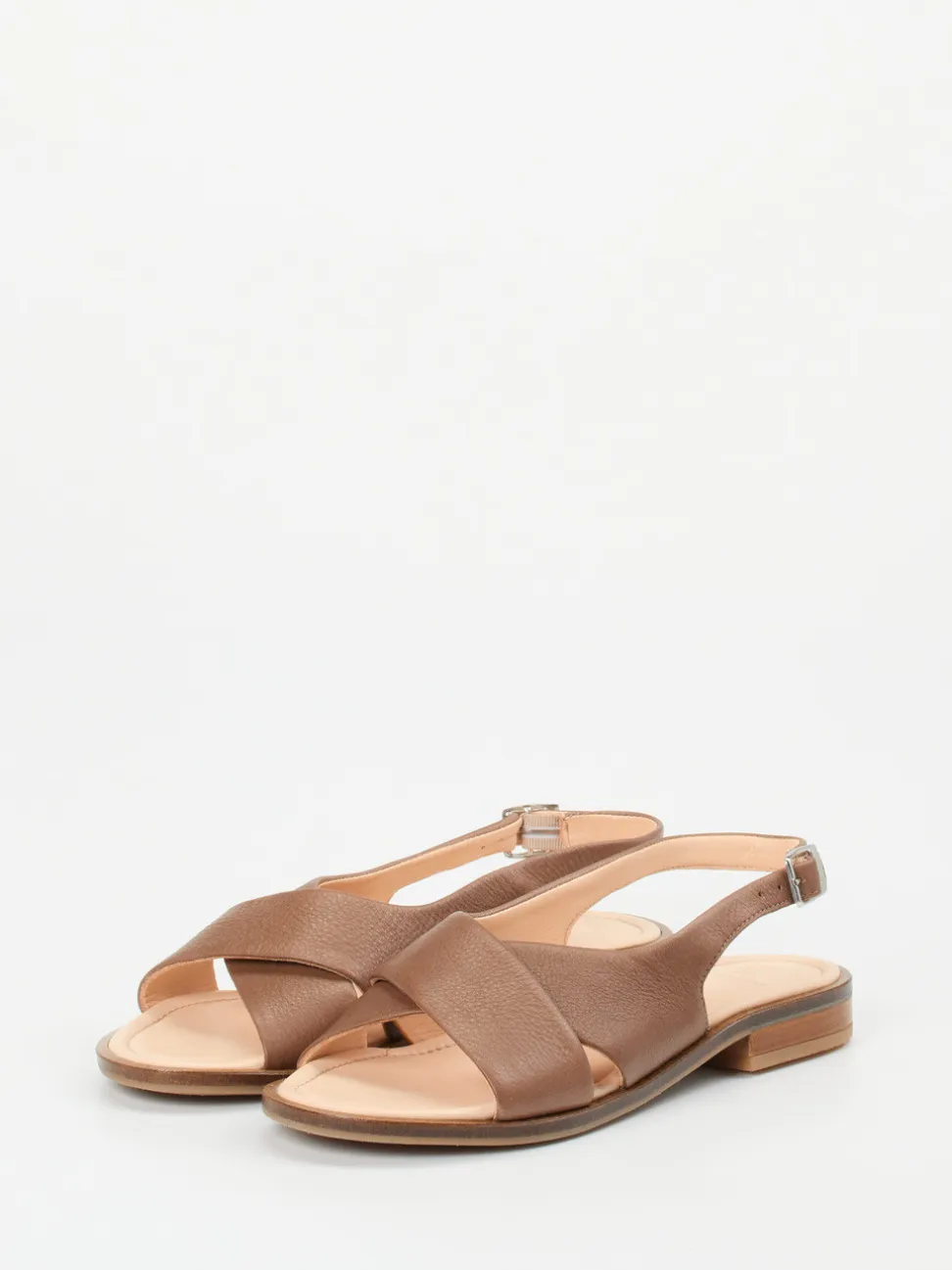 Werner – Slingback-Sandale aus Kalbleder Braun