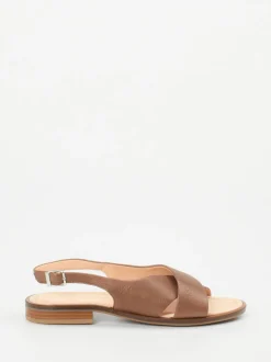 Werner – Slingback-Sandale aus Kalbleder Braun