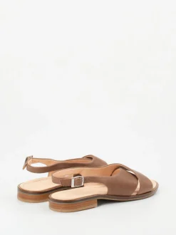 Werner – Slingback-Sandale aus Kalbleder Braun