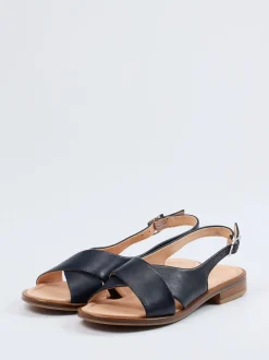 Werner – Slingback-Sandale aus Kalbleder in Blau