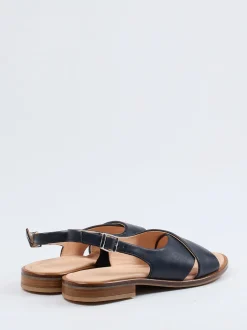 Werner – Slingback-Sandale aus Kalbleder in Blau