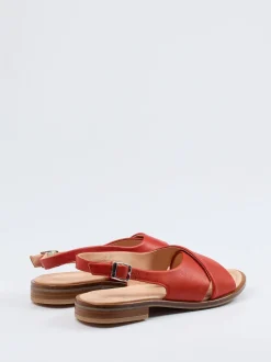 Werner – Slingback-Sandalen aus Kalbleder ziegelrot