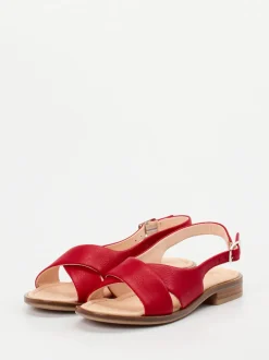 Werner – Slingback-Sandalen aus Kalbleder rot