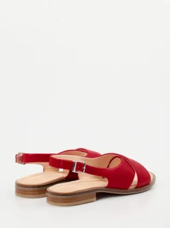 Werner – Slingback-Sandalen aus Kalbleder rot