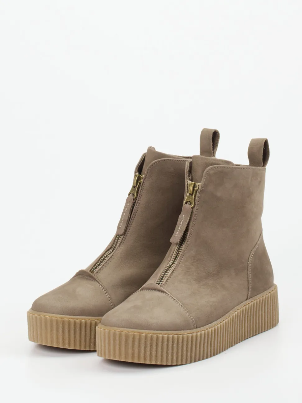 Werner – Stiefelette aus Nubukleder in Taupe