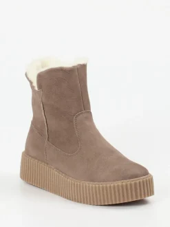 Werner – Stiefeletten aus Nubukleder in Taupe