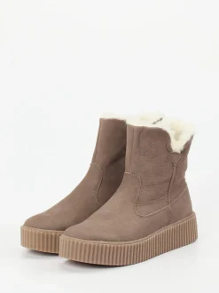 Werner – Stiefeletten aus Nubukleder in Taupe