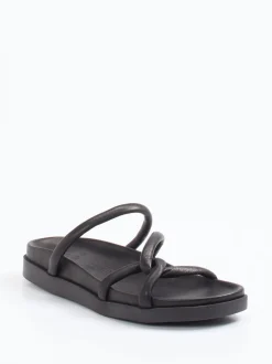 Werner – Zehenstegsandalen aus Kalbleder schwarz