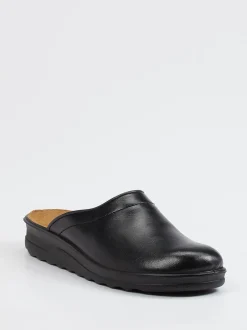 Westland – Hausschuh-Clog aus Kalbleder Schwarz