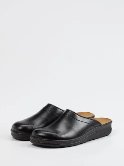 Westland – Hausschuh-Clog aus Kalbleder Schwarz