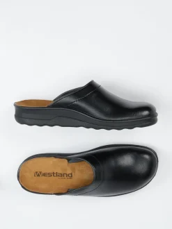 Westland – Hausschuh-Clog aus Kalbleder Schwarz