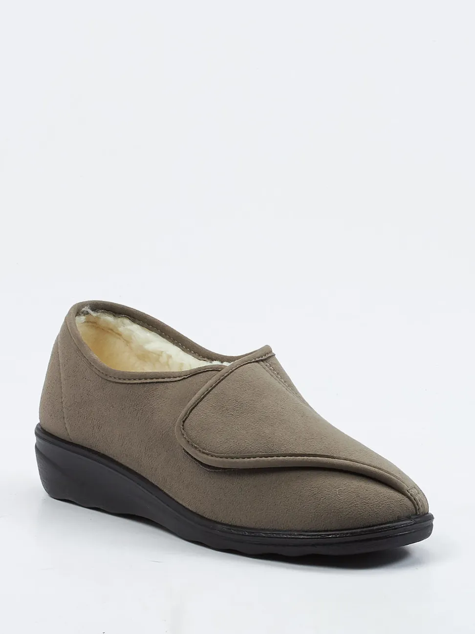 Westland – Klett-Hausschuh aus Textil in Taupe