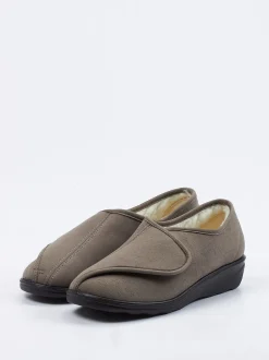 Westland – Klett-Hausschuh aus Textil in Taupe