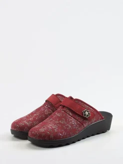 Westland – Komfort-Pantolette aus Textil rotbraun