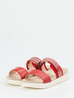 Westland – Komfort-Sandalen aus Kalbleder Tomatenrot
