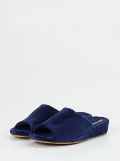 Westland – Pantolette aus Velours dunkelblau