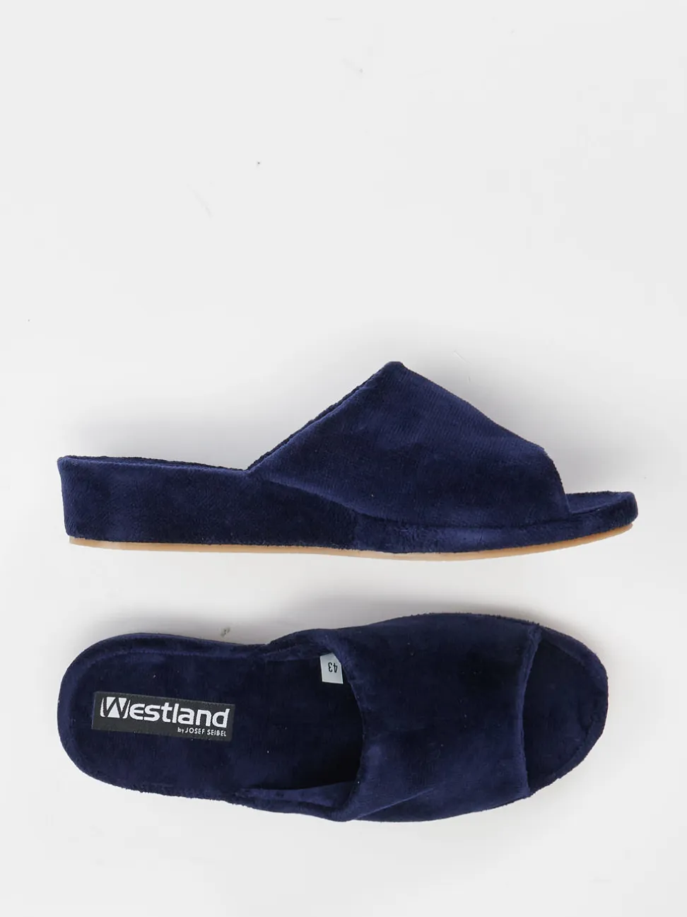 Westland – Pantolette aus Velours dunkelblau