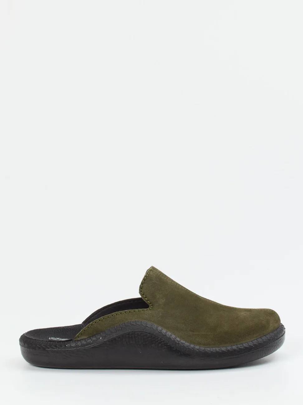 Westland – Pantolette aus Veloursleder Olivgrün