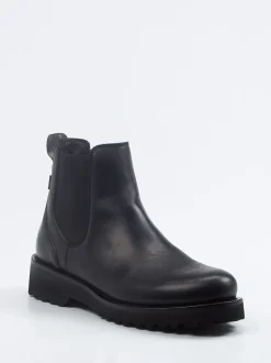Woolrich – Chelsea Boots aus Nubukleder schwarz