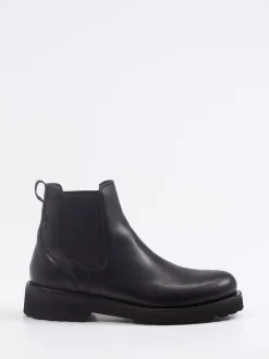 Woolrich – Chelsea Boots aus Nubukleder schwarz