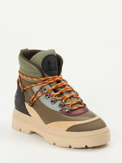 Woolrich – Hiking-Stiefel aus Lammleder in Oliv-Mix