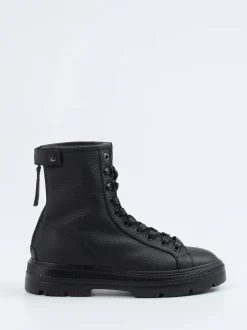 Woolrich – Schnürboots aus Kalbleder Schwarz