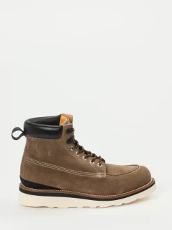Woolrich – Schnürboots aus Veloursleder sandbraun
