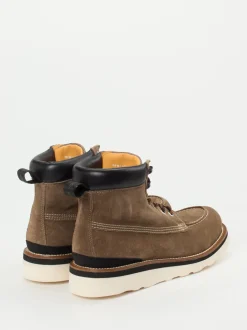Woolrich – Schnürboots aus Veloursleder sandbraun