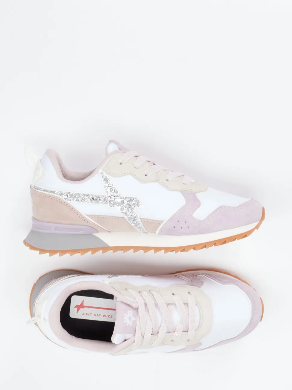 W6YZ – Retro-Sneaker aus Veloursleder Rosé