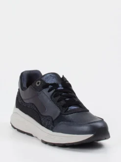 Xsensible – Chunky Sneaker aus geprägtem Leder Blau