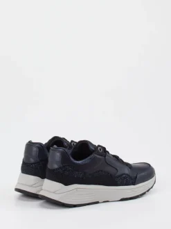 Xsensible – Chunky Sneaker aus geprägtem Leder Blau