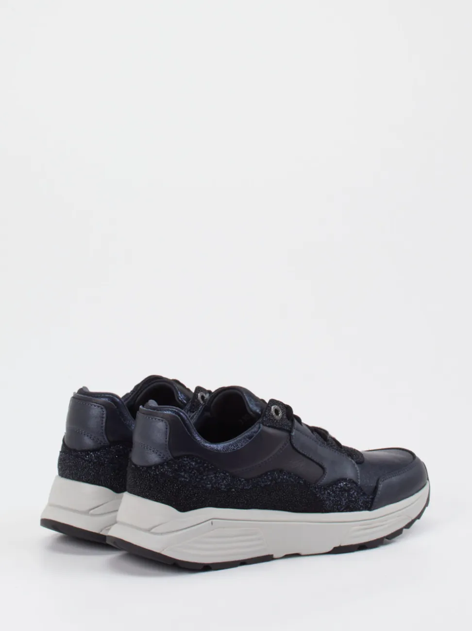 Xsensible – Chunky Sneaker aus geprägtem Leder Blau