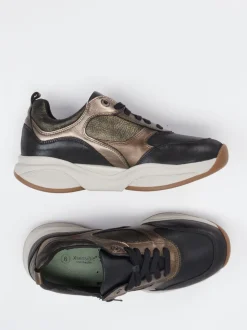 Xsensible – Chunky Sneaker aus Kalbleder schwarz